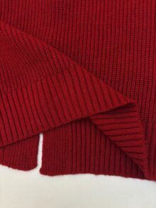 Struktiv Autumn/Winter New Chinese Style Frog Button Cable Knit Cardigan Women Red Vintage Sweater Open Front Jacket - Red - View 6