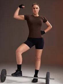 Powerista 2件組女款運動T恤與背心 - 黑色 - 查看 8