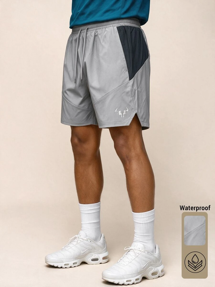 OTTIMOZO Men's Colorblock Casual Daily Travel Sports Shorts, Gym - Grey - View 1