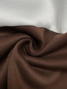 Easowa Women's Striped Colorblock Zip-Up Long Sleeve Sweatshirt - Brown - View 6