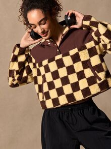 VARSIVA Button Half-Placket Long Sleeve Sports Jacket - Multicolor - View 4