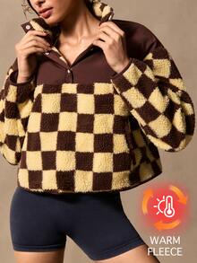 VARSIVA Button Half-Placket Long Sleeve Sports Jacket - Multicolor - View 1