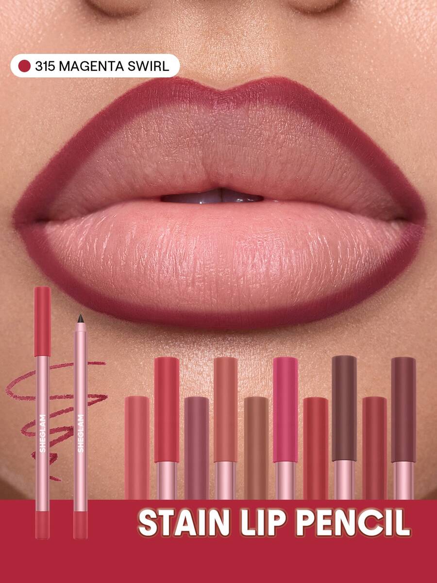 SHEGLAM Soft Stain 唇線筆-315-Magenta Swirl 品牌美妝化妝品 適合女士與女孩 - 315-洋紅色漩渦 - 查看 1