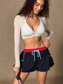 VARSIVA Women's Solid Color Casual Daily Travel Sports T-Shirt - White - View 9
