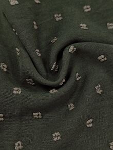EMERY ROSE Women's Embroidered Collar Decor Lantern Sleeve Long Sleeve Elegant Formal Casual Blouse Fall Cloth For Women - Army Green - View 4