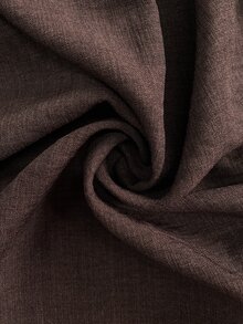 Linhara CURVE Women's Spring/Autumn Vintage Vacation Coffee Brown Ruffle V-Neck Bowknot Puff Lantern Sleeve Loose Draped Slimming Print Cuff Cake Hem Dress - Coffee Brown - View 6