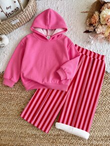 SHEIN Baby Girl Cartoon Dog Print Drop Shoulder Long Sleeve Casual Autumn Sweatshirt - Pink - View 8