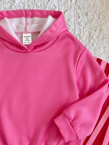 SHEIN Baby Girl Cartoon Dog Print Drop Shoulder Long Sleeve Casual Autumn Sweatshirt - Pink - View 9