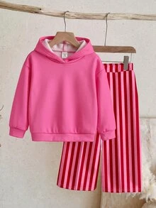 SHEIN Baby Girl Cartoon Dog Print Drop Shoulder Long Sleeve Casual Autumn Sweatshirt - Pink - View 12
