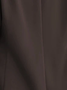 Rafferiza Blazer de manga larga de unicolor y elegante para el trabajo y los desplazamientos - Café integral - Ver 8