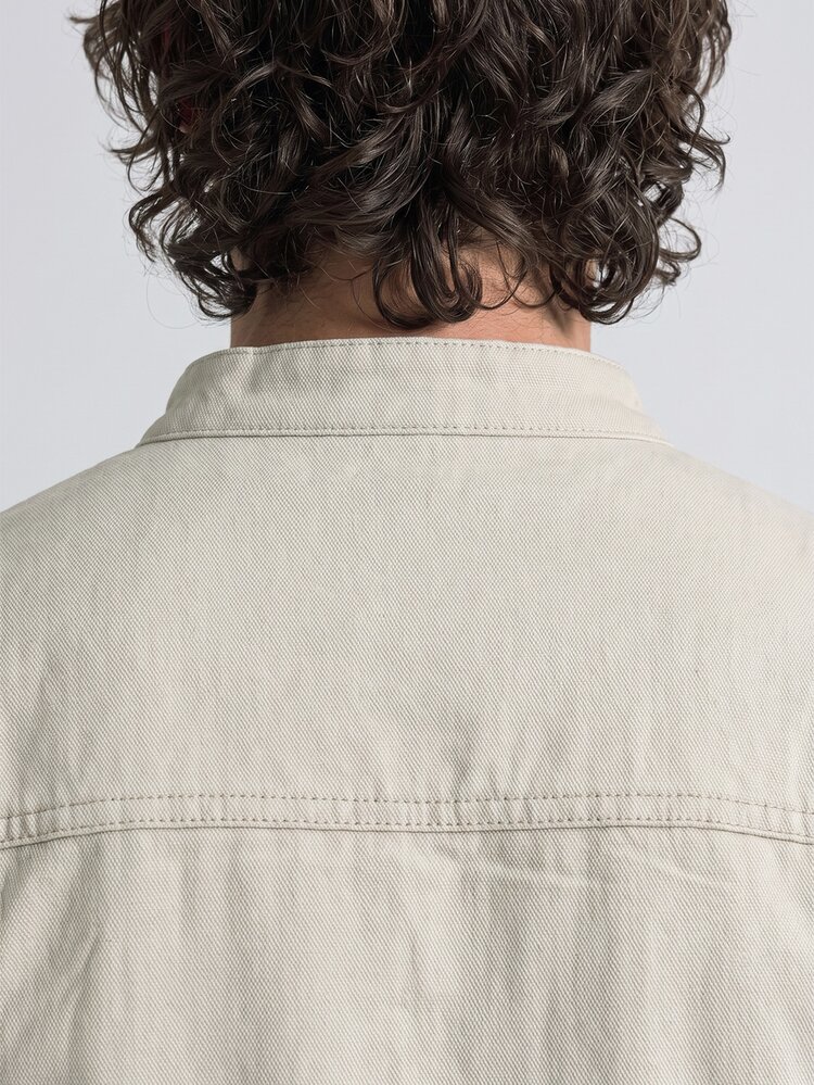 Slateforde Street Casual Slim Fit Stand Collar Denim Jacket, Spring/Summer Men Casual Jacket Vintage Jacket Men Cropped Men Jacket - Khaki - View 6