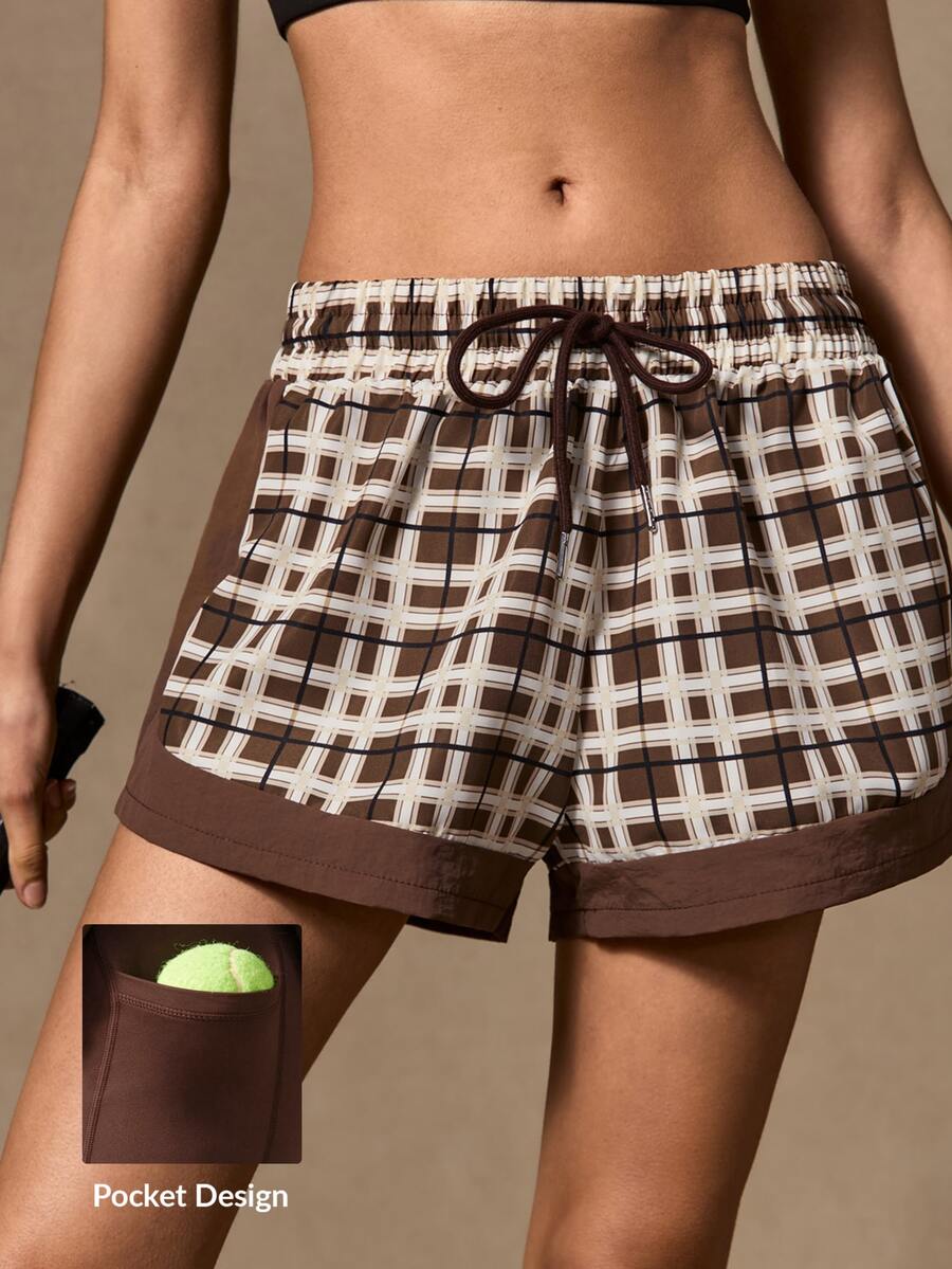 VARSIVA Women's Plaid Casual Versatile Daily Travel Sports Shorts - Multicolor - View 1