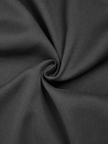 Auralis Black Elegant Tutu Commute Daily Lace Patchwork Waist Pleated Slimming Straight Leg Pants/Plus Size Suit Pants Office Evening Fall/Winter Office Pants - Black - View 9