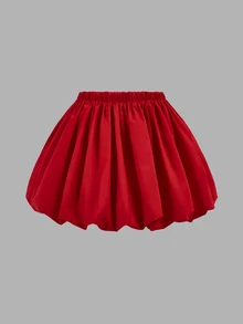 SHEIN 青少年女孩休閒櫻桃印花白色T恤與花朵裙 2件套 - 紅白色 - 查看 6