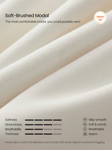 GLOWMODE SoftWarm Modal Bubble Up Sweatshirt Ribbed Cuffs High Neck Oversized Pullover Autumn Winter Daily Wear - White - View 6