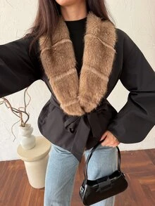 Firerie Women Winter Coats,Autumn,Winter - Black - View 10