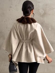 Firerie Women Overcoats,Autumn,Winter - Khaki - View 11