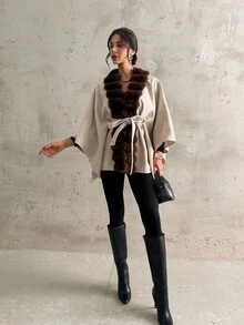Firerie Women Overcoats,Autumn,Winter - Khaki - View 7