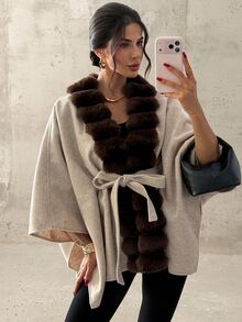Firerie Women Overcoats,Autumn,Winter - Khaki - View 6