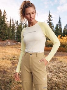 In My Nature Women's Hiking Pants Straight Leg Khaki Loose Fit Detachable Pocket Outdoor Cargo Trousers Mid Rise All Season For Hiking Camping Travel Trekking - Khaki - View 7