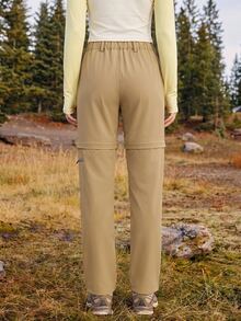 In My Nature Women's Hiking Pants Straight Leg Khaki Loose Fit Detachable Pocket Outdoor Cargo Trousers Mid Rise All Season For Hiking Camping Travel Trekking - Khaki - View 6