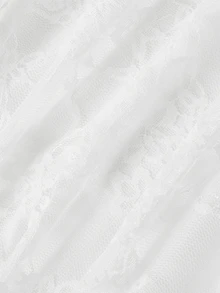 Skyraze White Open Shoulder Lace 2-In-1 Flared Sleeve Long Sleeve Women's Top, Autumn, Festival, Party Tea Party, Beach, Wedding, Romantic - White - View 11