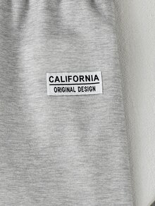 Baby Girl Casual Preppy 2 Pieces Set, Autumn Minimalist Brown Long Sleeve Polo Collar Top & Wide Leg - Light Grey - View 6