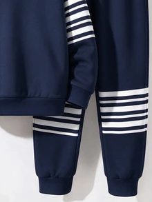 SHEIN 青少年男孩連帽衫與運動衫套裝 - 彩色 - 查看 5