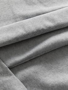 AXEPEAK American Style Deconstructed Curved Split Casual Hoodie, Vintage Y2K Baggy Streetwear, For Holiday - Grey - View 7