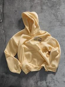AXEPEAK Men's Casual Daily Wear Hoodie - Yellow - View 5