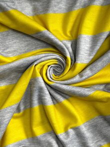 Dewbera Dewbera Yellow Striped Knit Polo Collar Casual Loose 2 Pieces Set - Grey - View 6