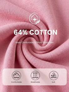 SHEIN Young Girl 2pcs Bow Decor Striped Side Crew Neck Sweatshirt & Wide Leg Pants Set, Cute Solid Pink Casual Outfit - Pink - View 4