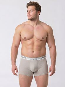 LUVLETTE Plus 3-Pack Cotton Mid Rise Printed Letter Webbing Men's Boxer Briefs - Multicolor - View 13
