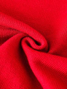 SHEIN 2026 春/秋新款 4-7 歲女童毛衣套裝，圓領針織上衣與寬腿褲配 3D 蝴蝶結，2 件套，適合休閒外出、週末家庭聚會與學校活動 - 紅色 - 查看 3