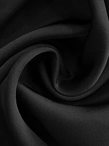 Easowa Casual Relaxed Elegant Commute Autumn/Winter Satin Fabric Metal Buckle Long Pants - Black - View 10