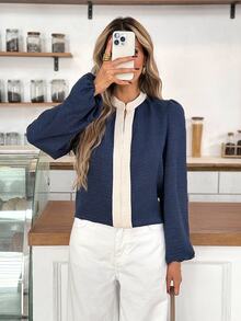 Easowa Casual Relaxed Elegant Commute Autumn/Winter Women's Blazer - Multicolor - View 6