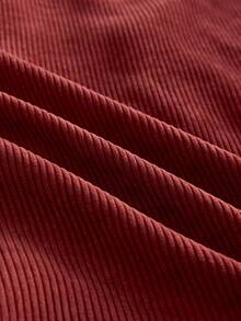 Manfinity BRENVOR Men's Casual Striped Long Sleeve Frog Button Design Zip Jacket, For Spring, Outdoor - Red - View 8