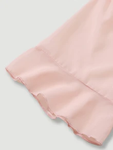 Franclia Women's Plus Size Pink Floral 2 Pieces Set Elegant Romantic Summer Tea Party Formal Brunch Chiffon Blouse Jacket Sleeveless Ruffle Hem Dress Suit - Pink - View 5