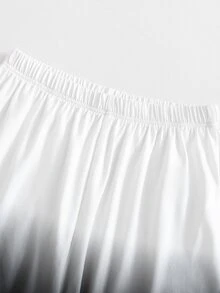 SHEIN 2件組青少年男孩休閒街頭風寬鬆圓領短袖上衣與短褲套裝，夏季度假六年級黑色沙灘風 - 黑與白 - 查看 9