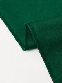 SHEIN LUNE Plus Size Women's Solid Color Casual Kawaii Elegant Versatile Daily Wide Leg Pants Fall Office Dark Green - Mint Green - View 5