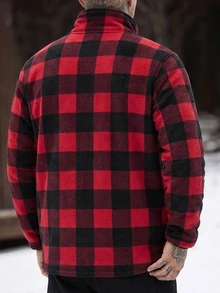 Manfinity CasualKnits Men's Plaid Casual Versatile Daily Wear Shirt - Red - View 2