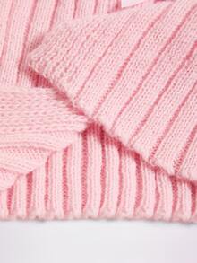 Mistrie Pink Bowknot Knit Cardigan,Lace Up Cropped Sweater,Coquette Girl Y2K Outfit,Balletcore Clothing. - Pink - View 9