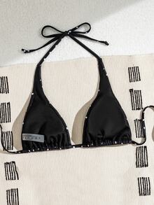 Swim Basics 女士休闲波尔卡圆点印花比基尼上衣度假装 - 彩色 - 查看 3