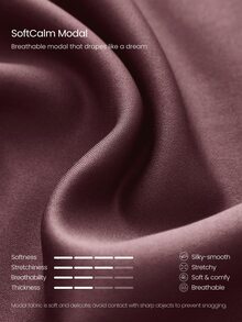 GLOWMODE SoftCalm Modal Off-Duty Quarter-Zip Hoodie Silk Touch Oversized Long Sleeve Sweatshirt Autumn Winter Daily Wear - Purple - View 5
