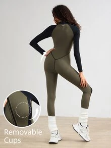 VARSIVA Women's Colorblock Casual Daily Travel Sports Jumpsuit - Multicolor - View 10
