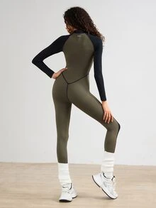 VARSIVA Women's Colorblock Casual Daily Travel Sports Jumpsuit - Multicolor - View 5