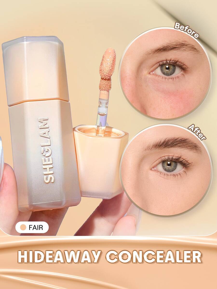 SHEGLAM Hideaway Full-Coverage Concealer-Fair Color Corrector Brightener And Highlighter Brand Beauty Cosmetic Makeup For Women And Girls - Fair - View 1