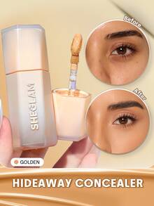 SHEGLAM Hideaway Full-Coverage Concealer-Golden Color Corrector Brightener And Highlighter Brand Beauty Cosmetic Makeup For Women And Girls - Golden - View 1