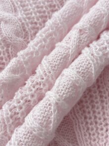 Mori Grove Mori Grove Women's Pink Casual Versatile Sweet 3D Bow Pullover Sweater For Daily Commute And Date, Autumn/Winter - Baby Pink - View 6