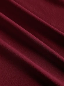 SHEIN MOD Women's Elegant Solid Color Versatile Halter Neck Burgundy Top,Christmas,Party,New Year - Burgundy - View 10